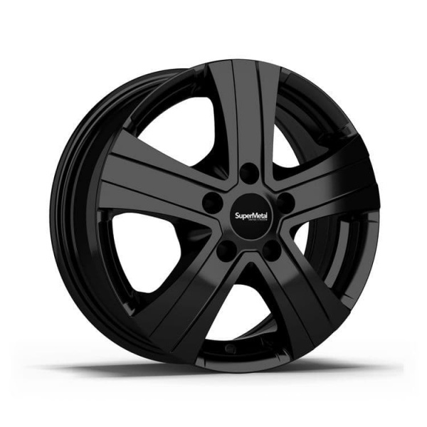 15'' SuperMetal Hammer Gloss Black Alloy Wheels