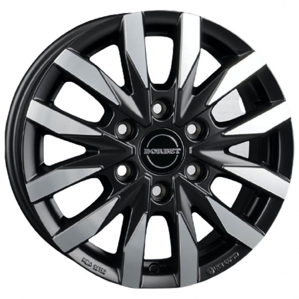 16'' Borbet CW6 Matt Black Polished Alloy Wheels