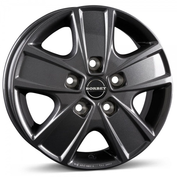 16'' Borbet CWG Mistral Anthracite Glossy Alloy Wheels