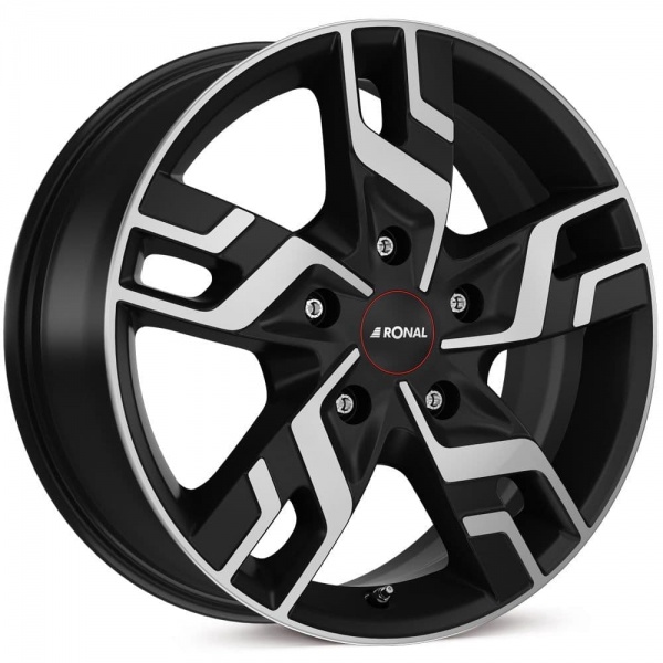 16'' Ronal R64 Matt Black Polished Alloy Wheels