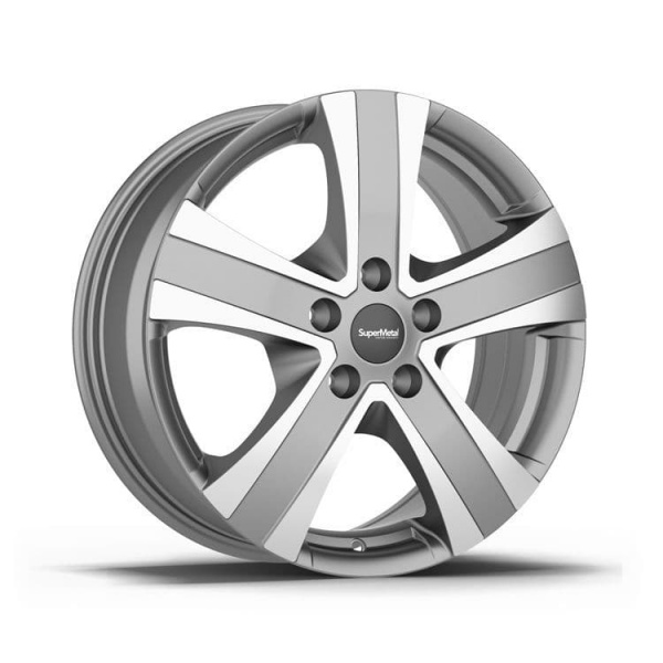 16'' SuperMetal Hammer Matt Grey Polished Alloy Wheels