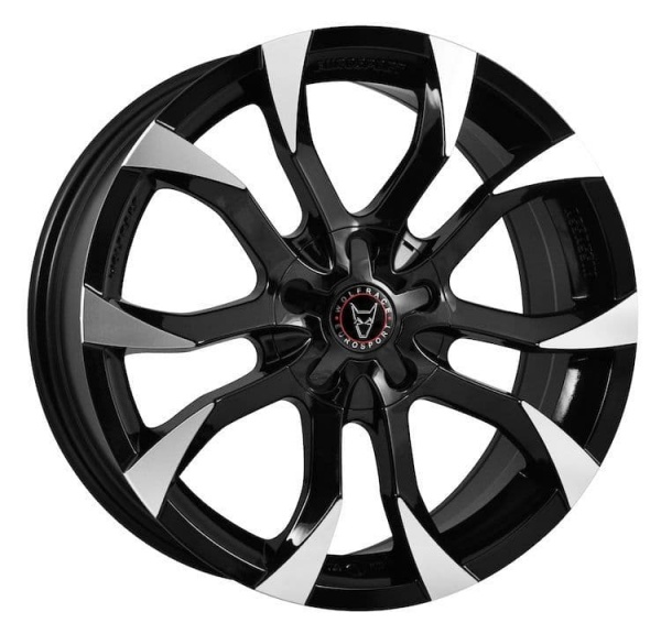 16'' Wolfrace Eurosport Assassin Gloss Black Polished Alloy Wheels