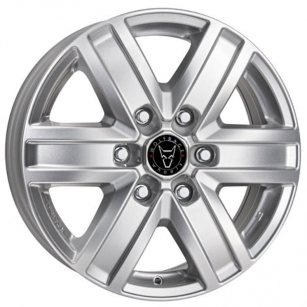 16'' Wolfrace Eurosport Transporter (6 Stud) Polar Silver Alloy Wheels