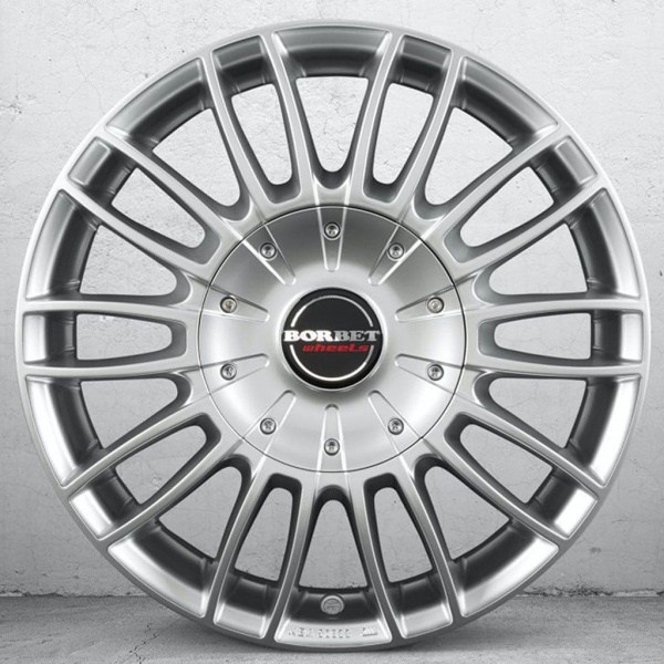 17'' Borbet CW3 Sterling Silver Alloy Wheels