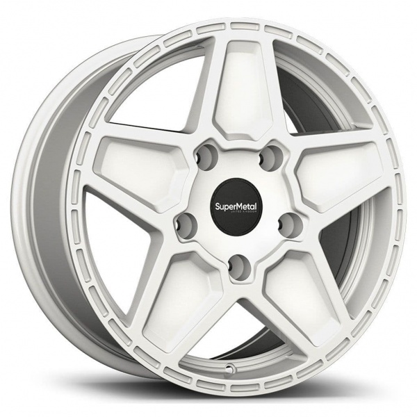 18'' SuperMetal Rocket Gloss White Alloy Wheels