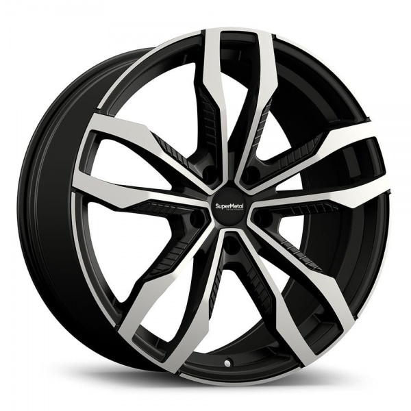 20'' SuperMetal Fin Black Polished Alloy Wheels