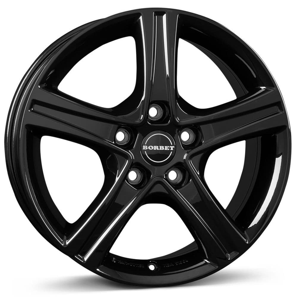 15'' Borbet CWD Glossy Black Alloy Wheels