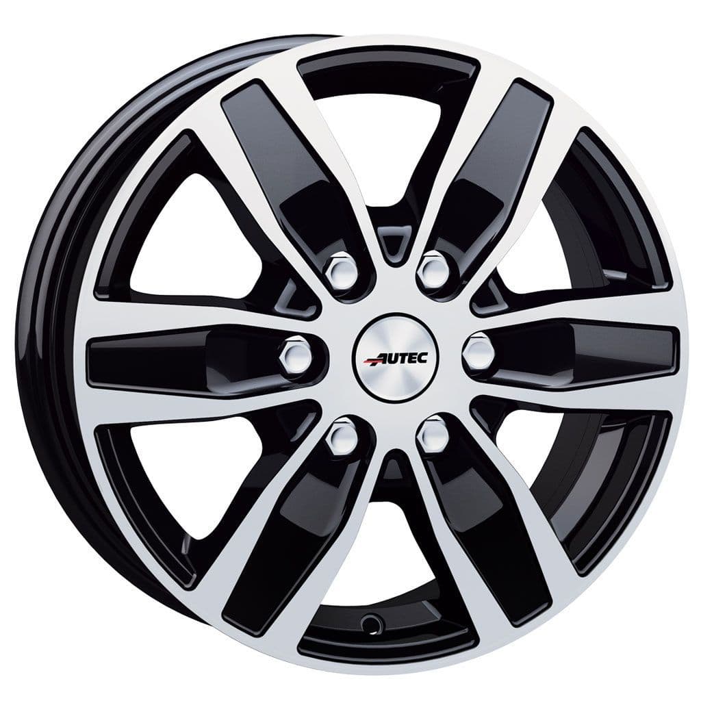 16" Autec Quantro Black Polished (6 Stud) Alloy Wheels Van Wheels
