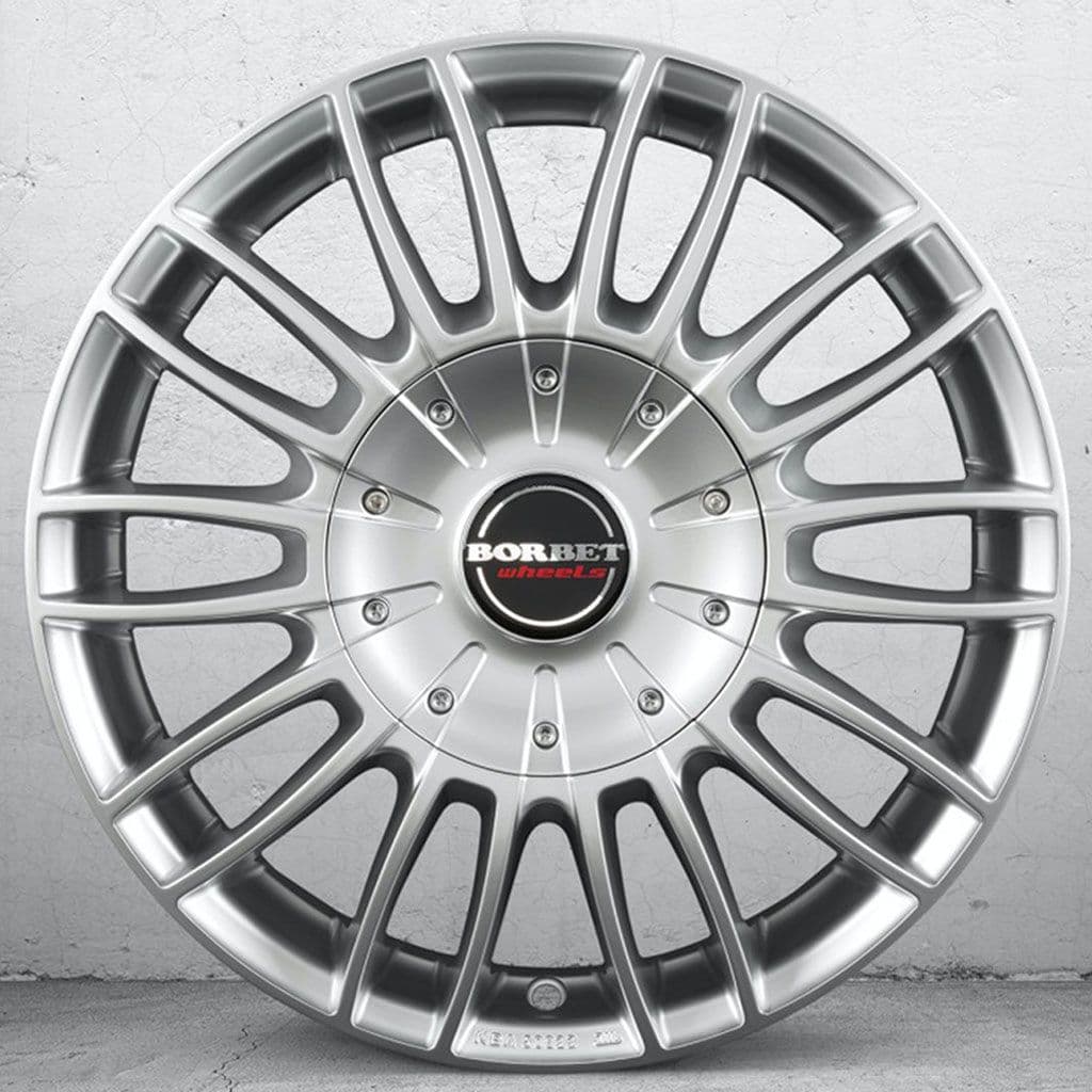 17'' Borbet CW3 Sterling Silver Alloy Wheels