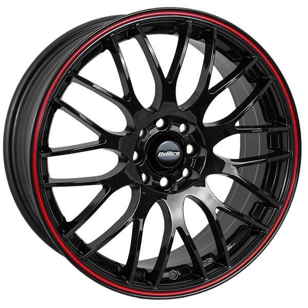 18'' Calibre Motion Gloss Black with Red Pinstripe Alloy Wheels