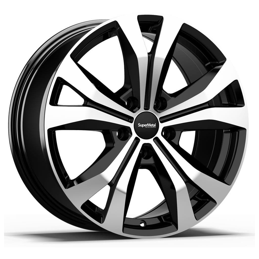 18'' SuperMetal Bullet Black Polished Alloy Wheels