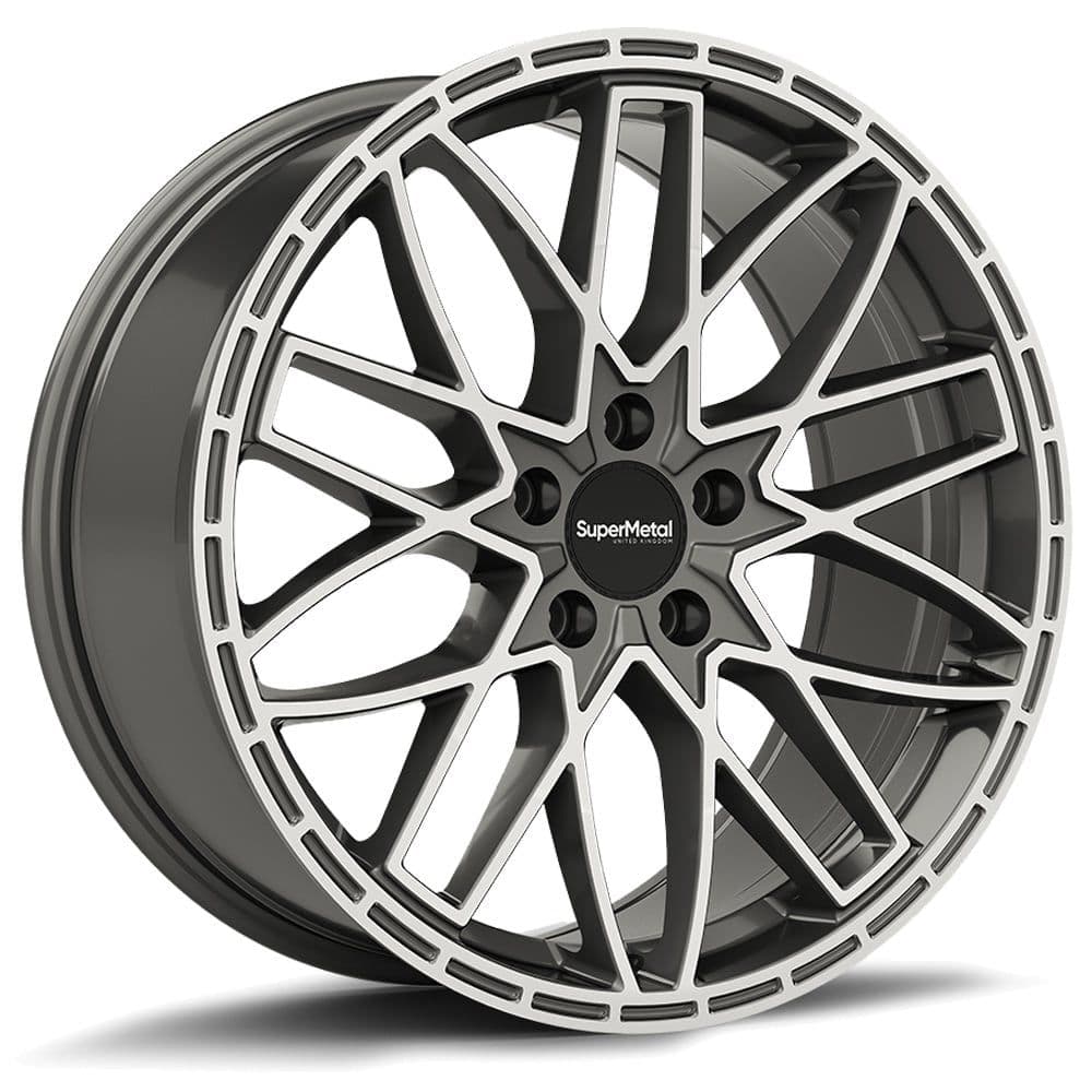 20'' SuperMetal Vane Gloss Grey Polished Alloy Wheels
