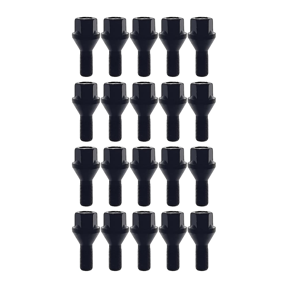 Bimecc Black Wheel Bolts for Fiat Ducato, Peugeot Boxer, Citroen Relay