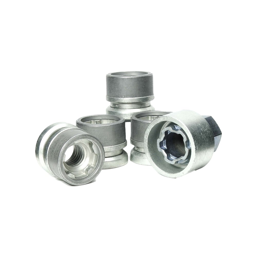 4x EVO5 Locking Wheel Nuts For Nissan Navara 2014+ (Alloy Wheels) – Silver, Anti-Theft Security Nuts 1 thumbnail image