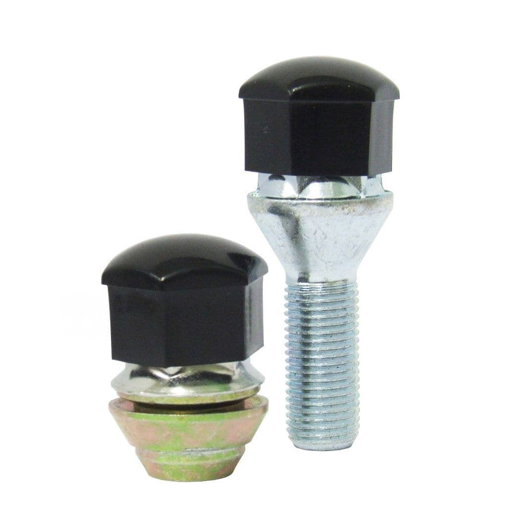 Wheel Nut / Bolt Covers with Removal Tool Black Van Wheels