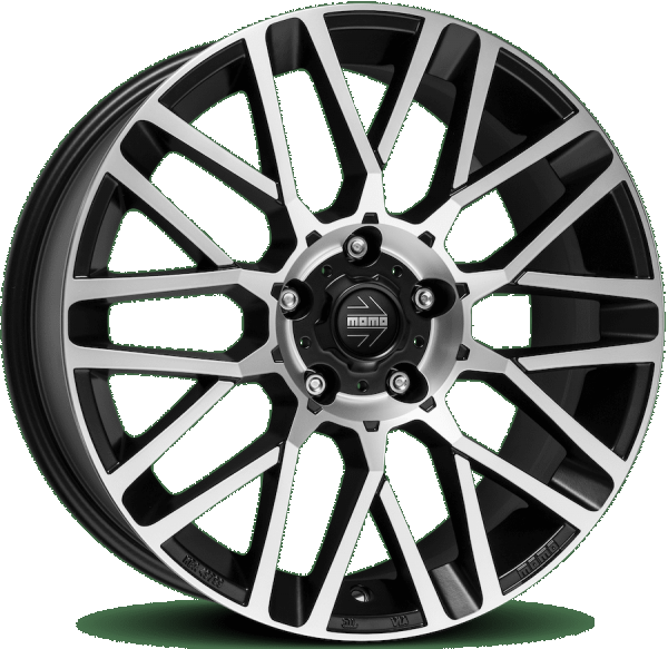 MOMO Revenge Evo Matt Black Polished Alloy Wheels